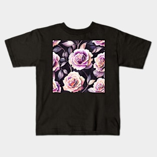 Watercolor rose pattern design Kids T-Shirt